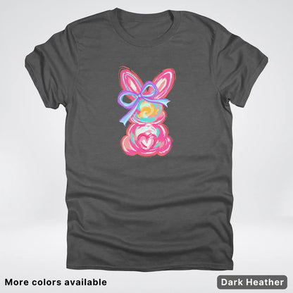 Coquette Easter Bunny – Pastel Bow Bunny Spring Graphic - T-Shirt