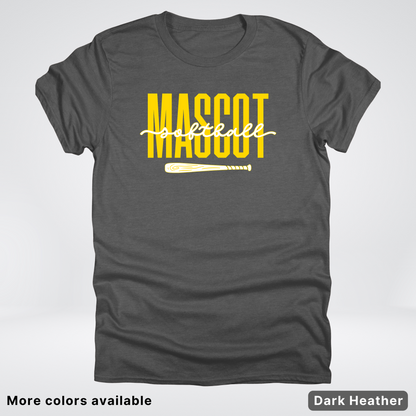 Custom Mascot – Gold - Softball Design 31 T-Shirt
