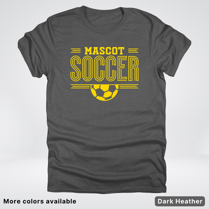 Custom Mascot – Gold Design 17 - Soccer T-Shirt