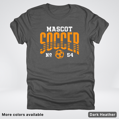 Custom Mascot & Number – Orange Design 07 - Soccer T-Shirt