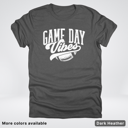 Game Day Vibes - White Design 2 - Football T-Shirt