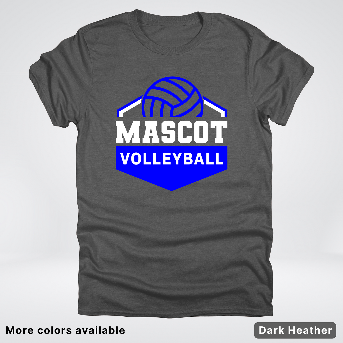 Custom Mascot - Blue - Volleyball Design 63 - T-Shirt