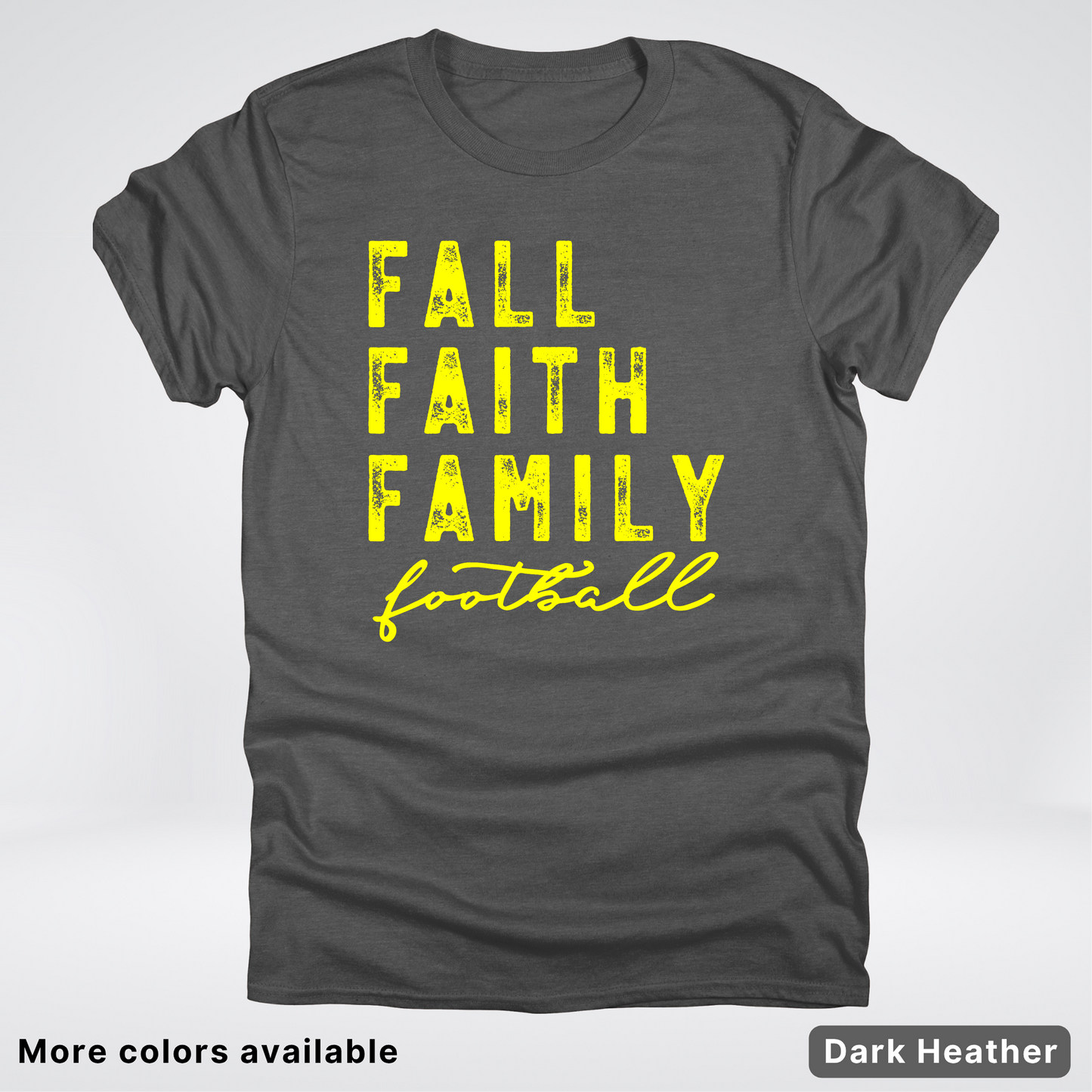 Fall Faith Family – Yellow Design - Football - T-Shirt