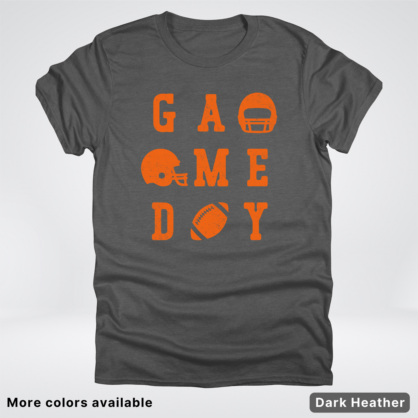 Game Day Football 3 x 3 – Orange Design  – T-Shirt