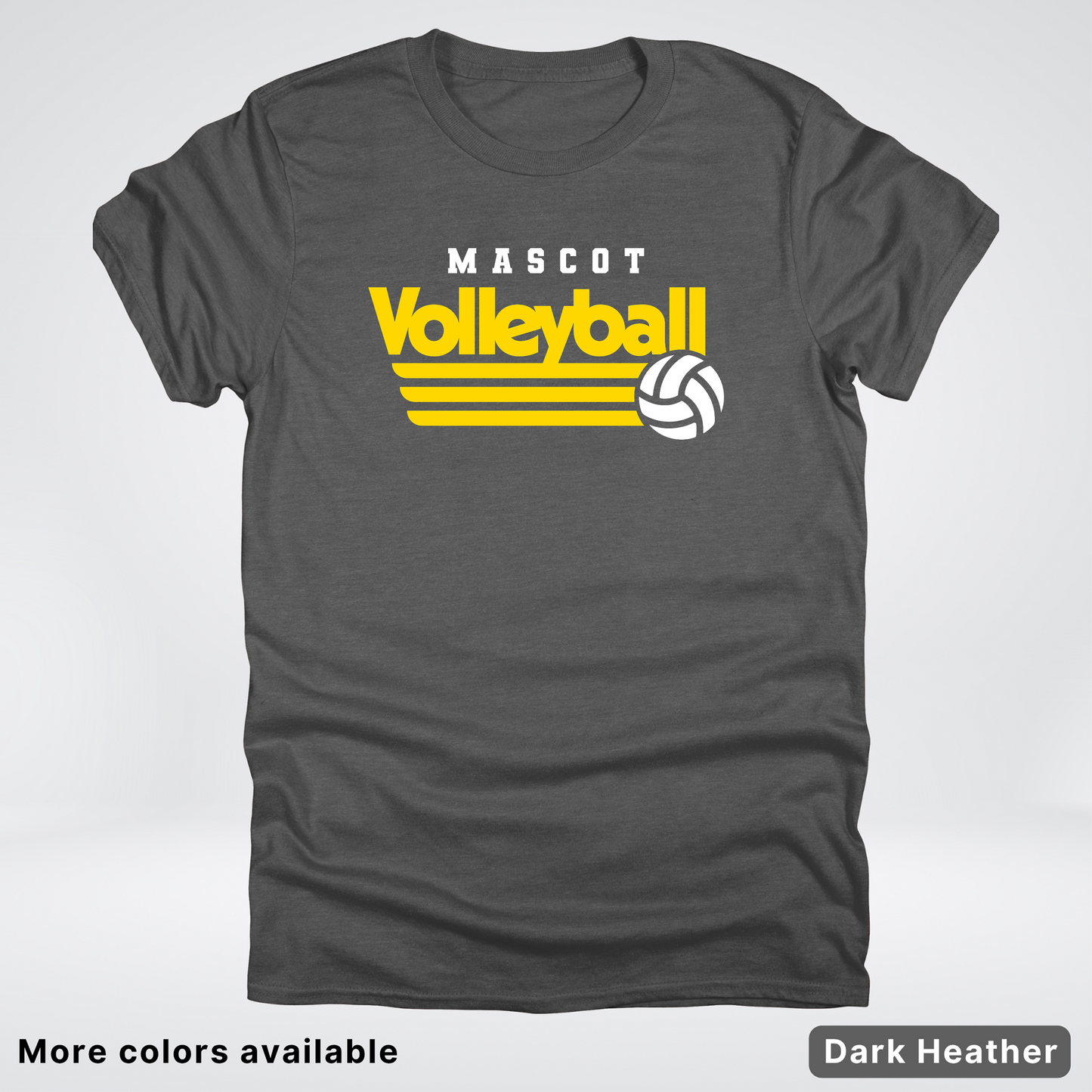 Custom Mascot - Gold - Volleyball Design 52 - T-Shirt