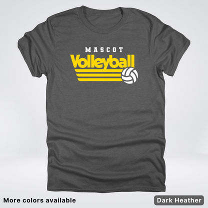 Custom Mascot - Gold - Volleyball Design 52 - T-Shirt