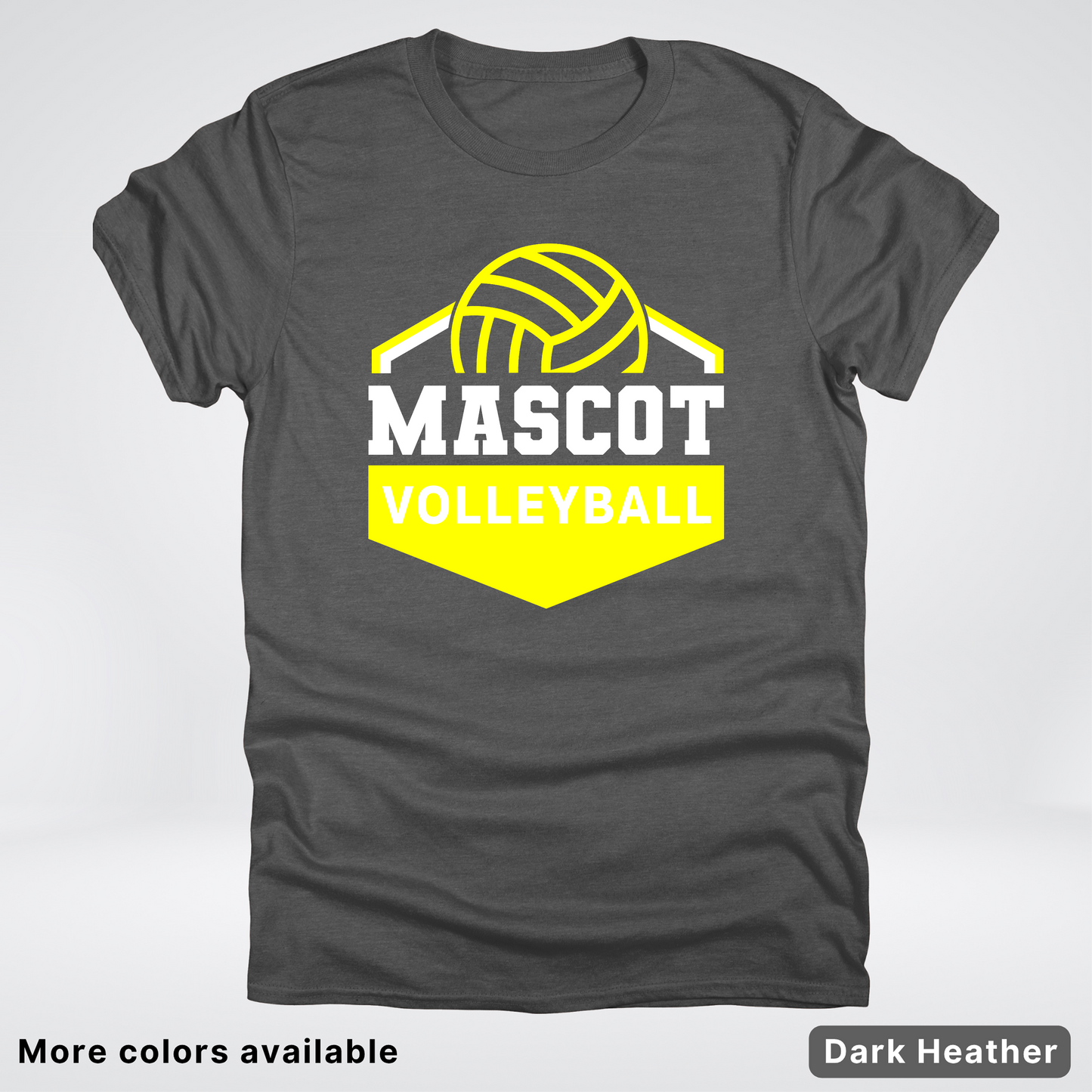 Custom Mascot - Yellow - Volleyball Design 66 - T-Shirt