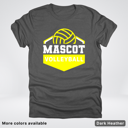 Custom Mascot - Yellow - Volleyball Design 66 - T-Shirt