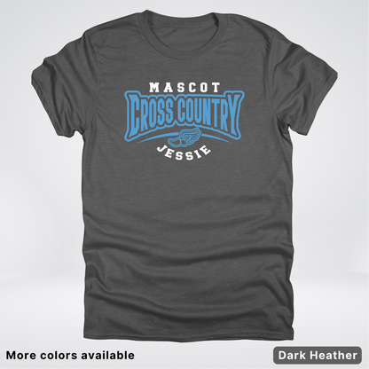 Custom Mascot & Name – Light Blue Design – Cross Country 11 - T-Shirt