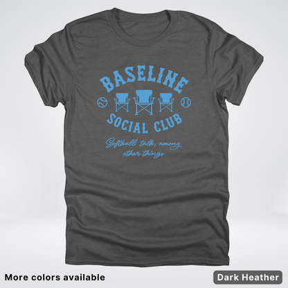 Baseline Social Club Softball – Light Blue Design - T-Shirt