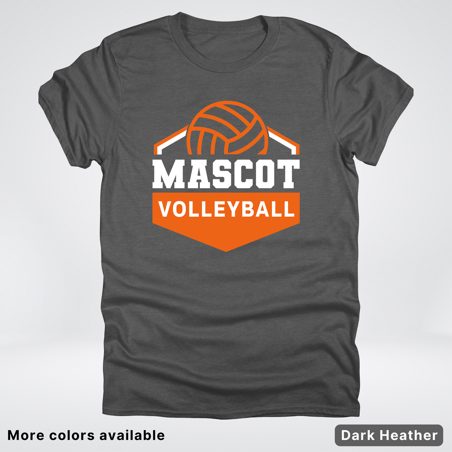 Custom Mascot - Orange - Volleyball Design 70 - T-Shirt