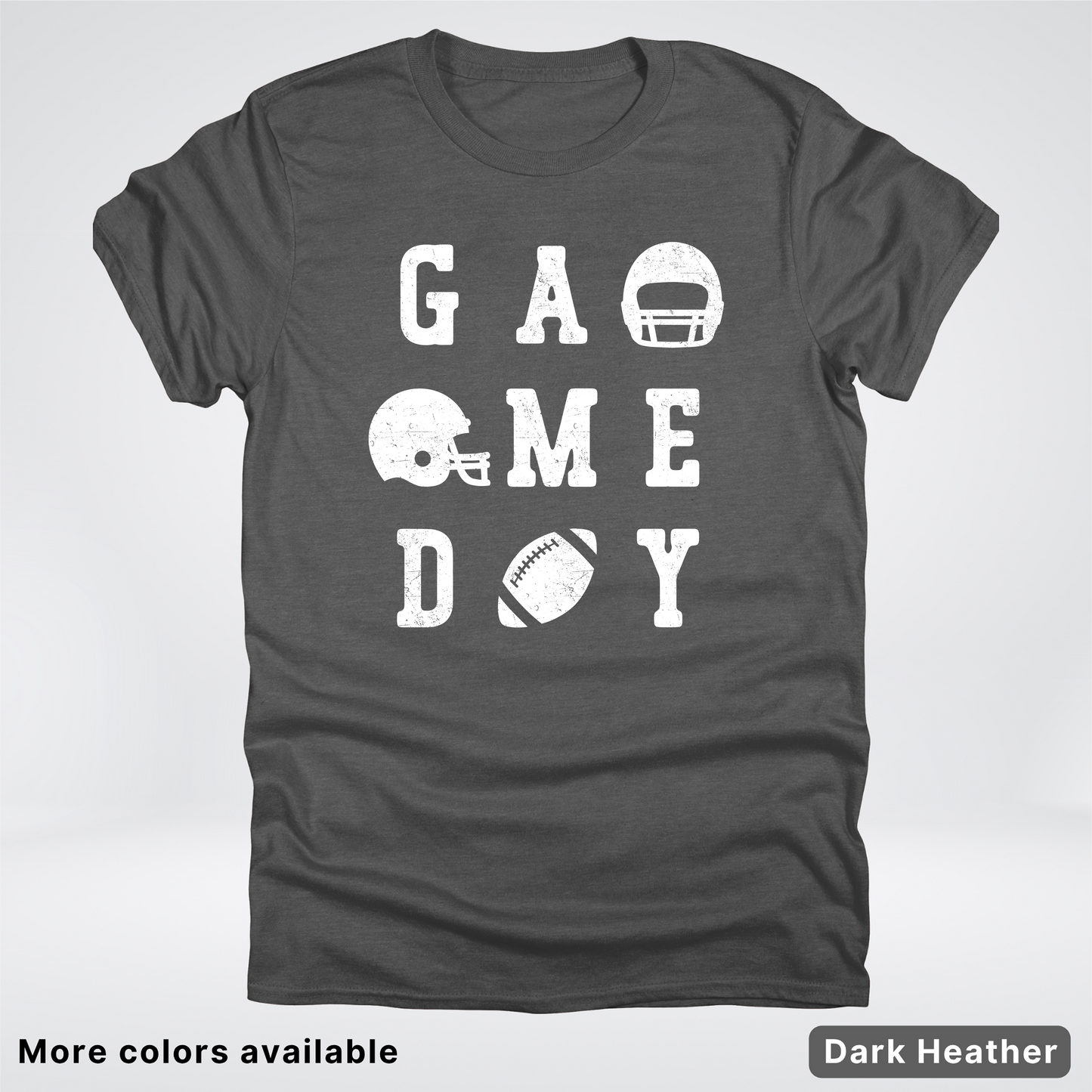 Game Day Football 3 x 3  – White Design  – T-Shirt