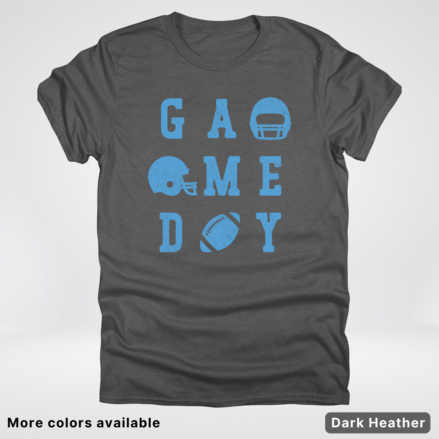 Game Day Football 3 x 3 – Light Blue Design – T-Shirt
