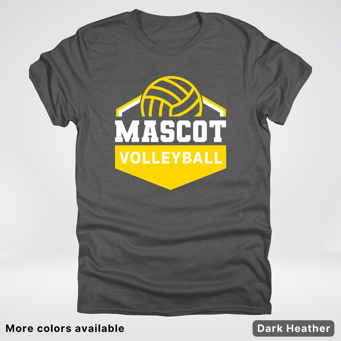 Custom Mascot - Gold - Volleyball Design 64 - T-Shirt