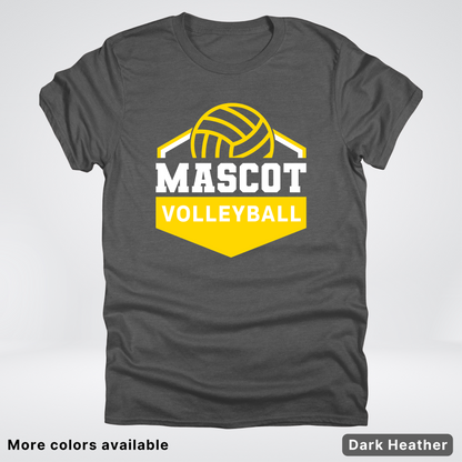 Custom Mascot - Gold - Volleyball Design 64 - T-Shirt