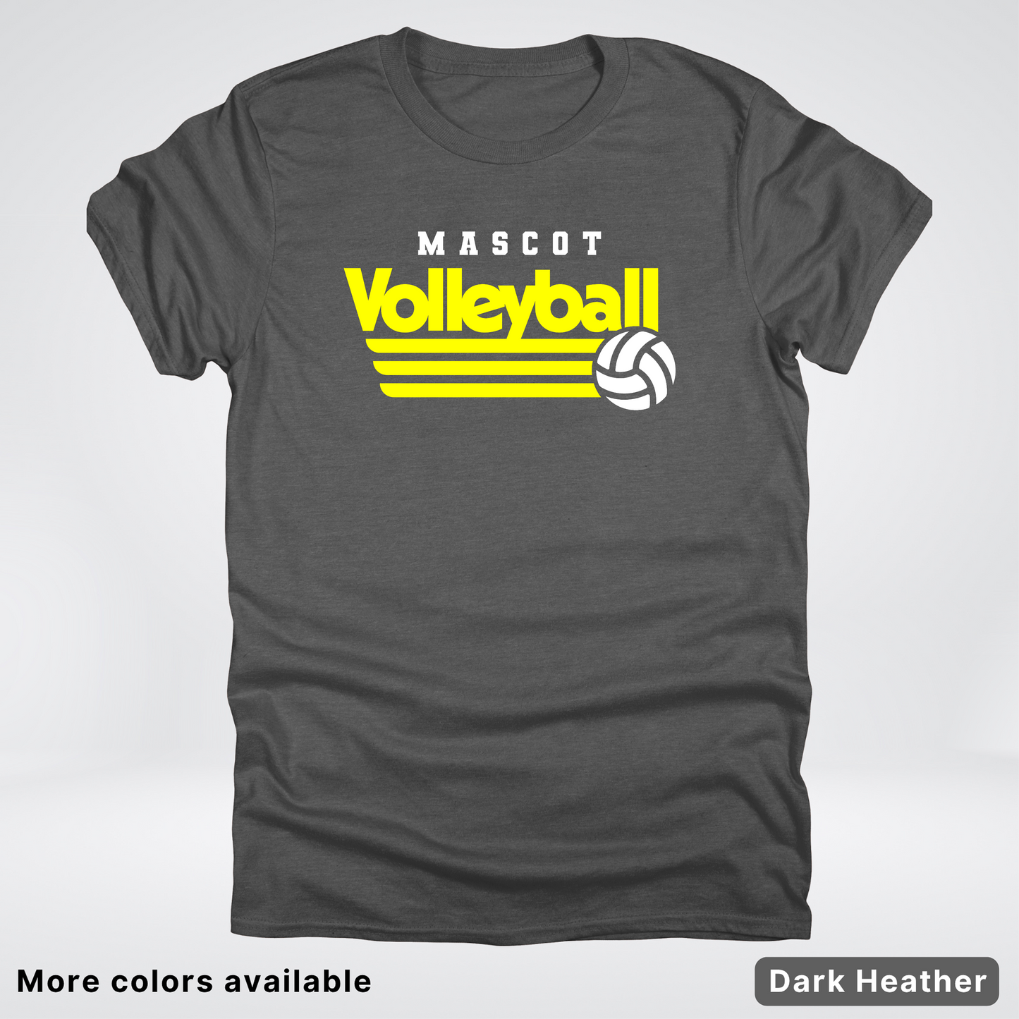 Custom Mascot - Yellow - Volleyball Design 54 - T-Shirt