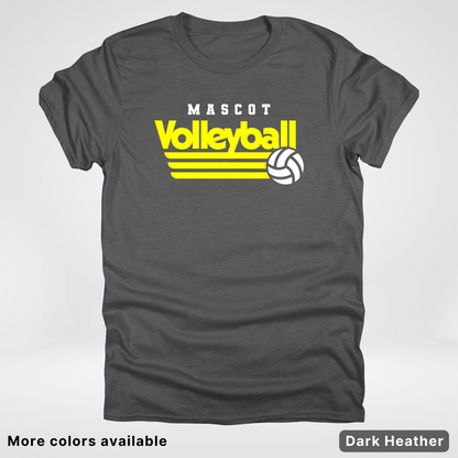 Custom Mascot - Yellow - Volleyball Design 54 - T-Shirt