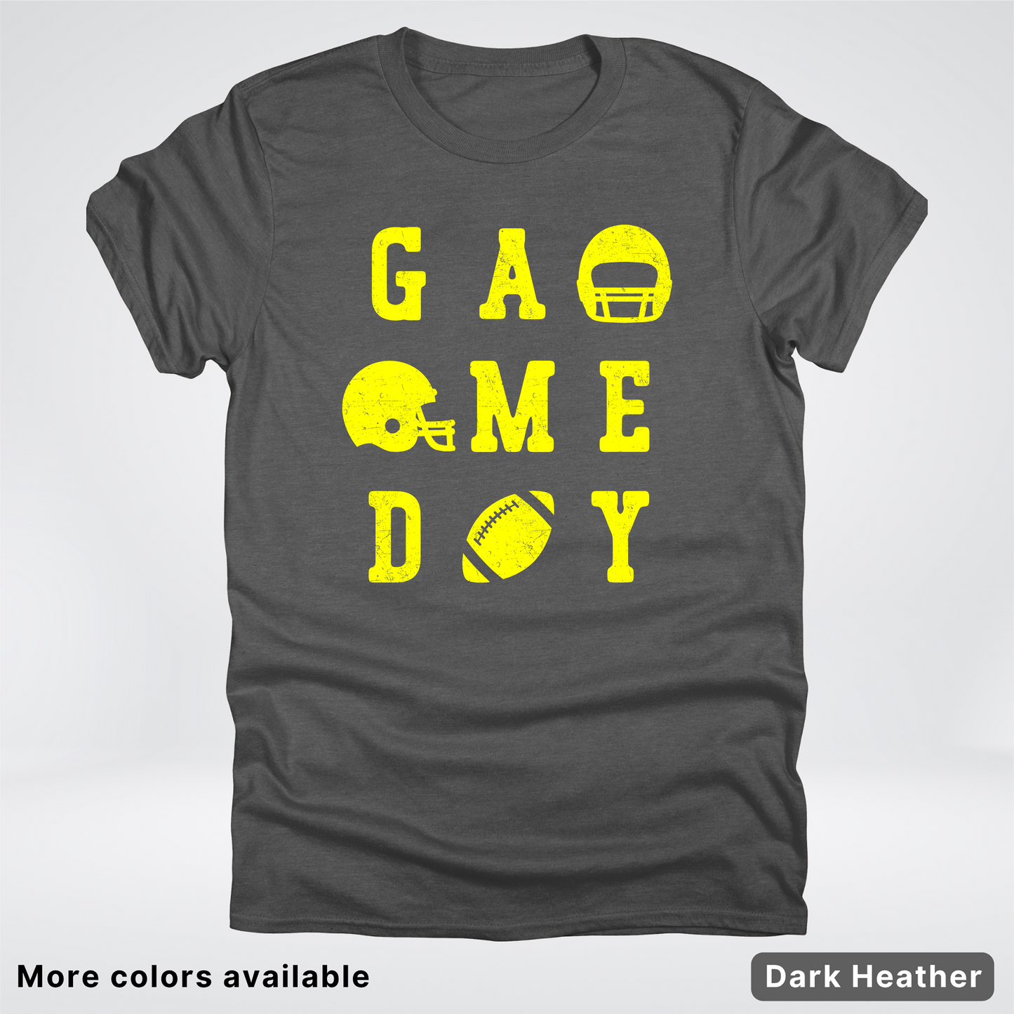 Game Day Football 3 x 3 - Yellow Design - T-Shirt