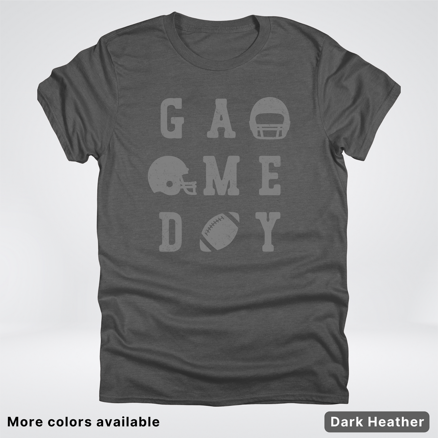 Game Day Football 3 x 3 - Gray Design  - T-Shirt