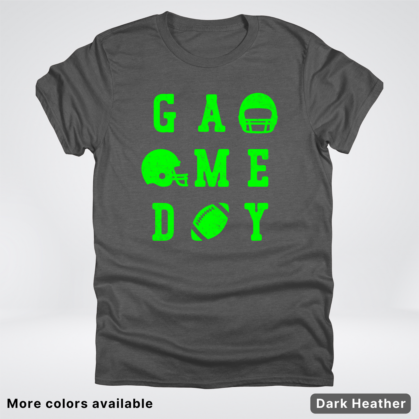 Game Day Football 3 x 3 - Green Design - T-Shirt