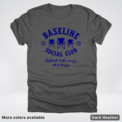 Baseline Social Club Softball – Navy Design - T-Shirt