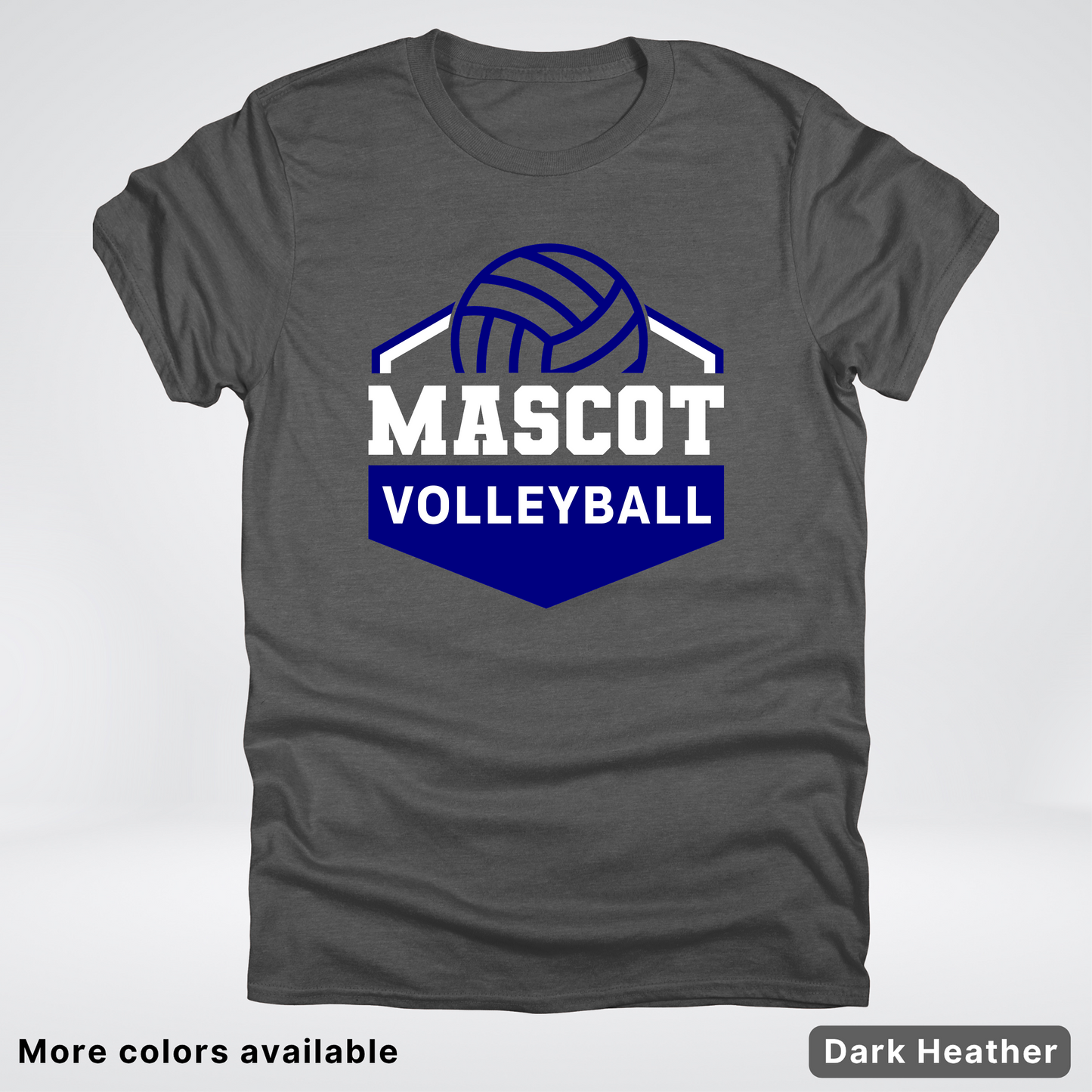 Custom Mascot - Navy - Volleyball Design 67 - T-Shirt