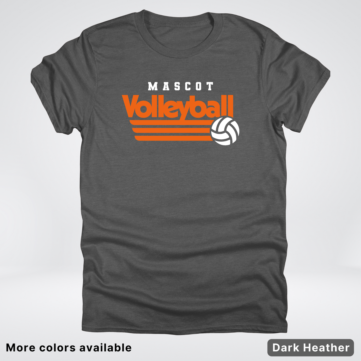 Custom Mascot - Orange - Volleyball Design 59 - T-Shirt