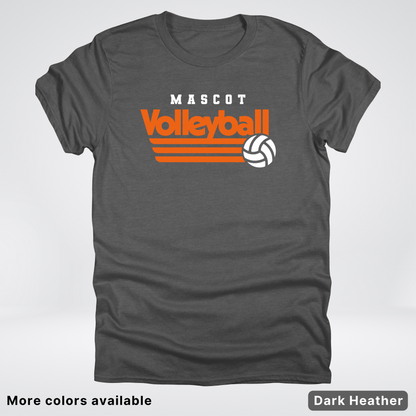 Custom Mascot - Orange - Volleyball Design 59 - T-Shirt
