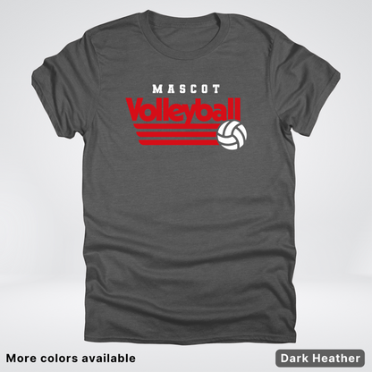 Custom Mascot - Red - Volleyball Design 53 - T-Shirt