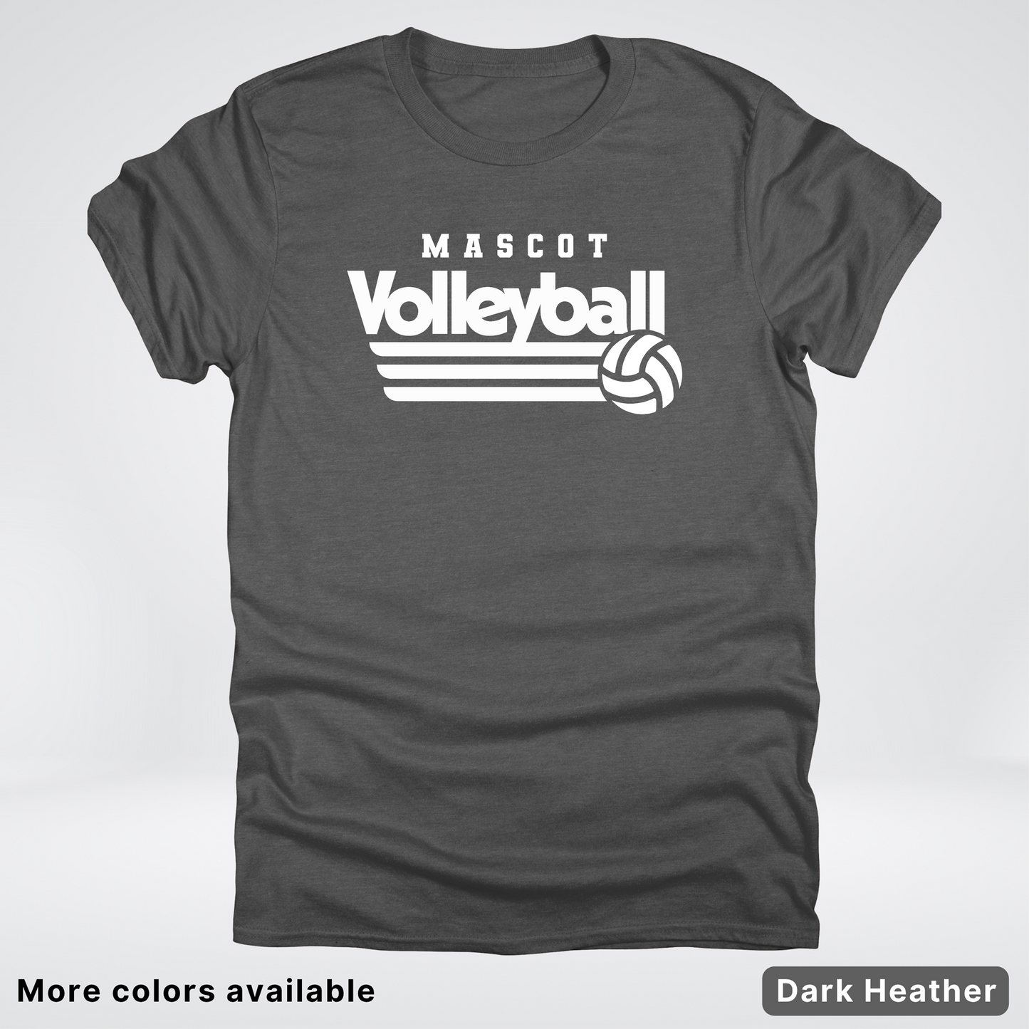 Custom Mascot - White - Volleyball Design 48 - T-Shirt