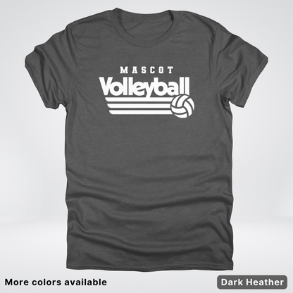 Custom Mascot - White - Volleyball Design 48 - T-Shirt