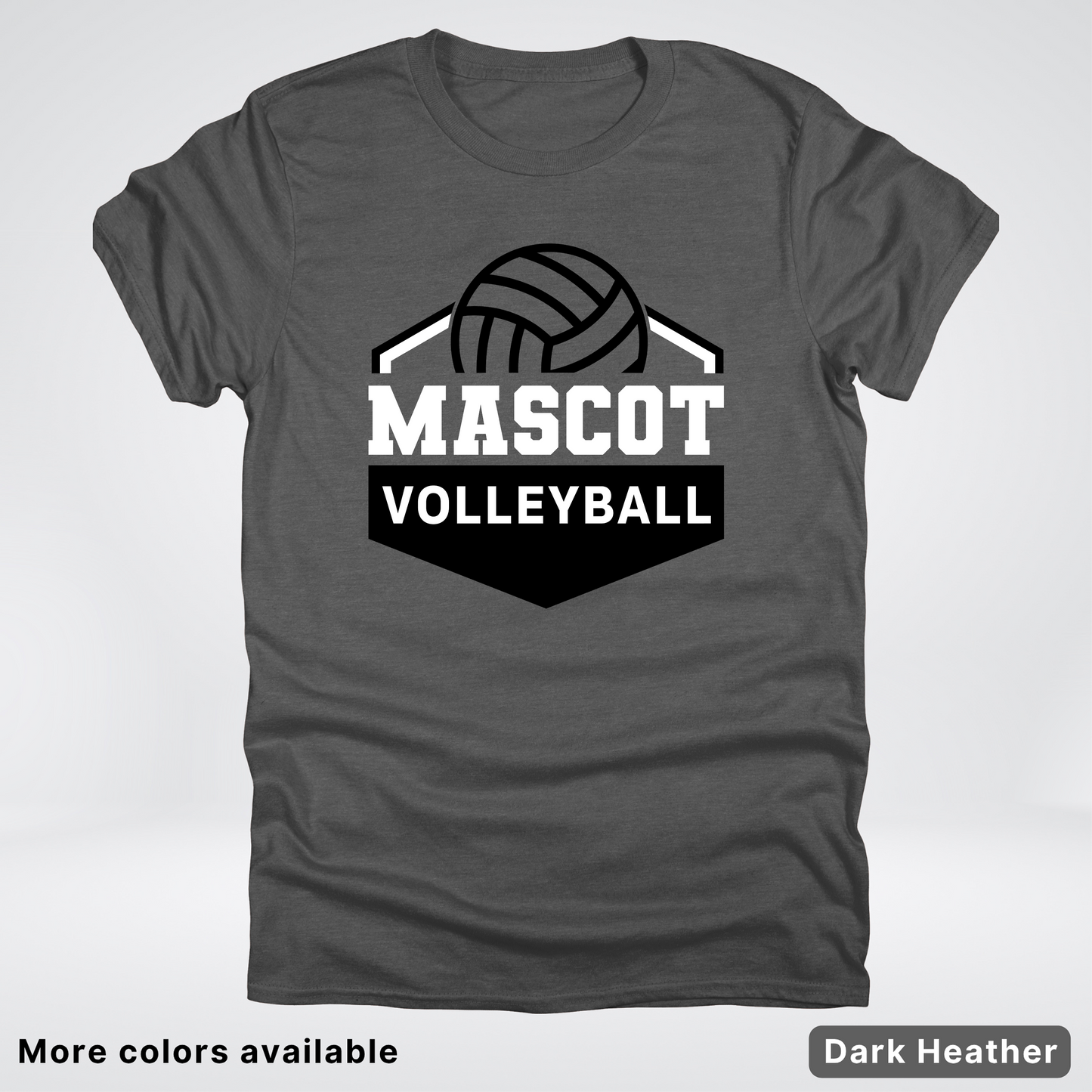 Custom Mascot - Black - Volleyball Design 62 - T-Shirt