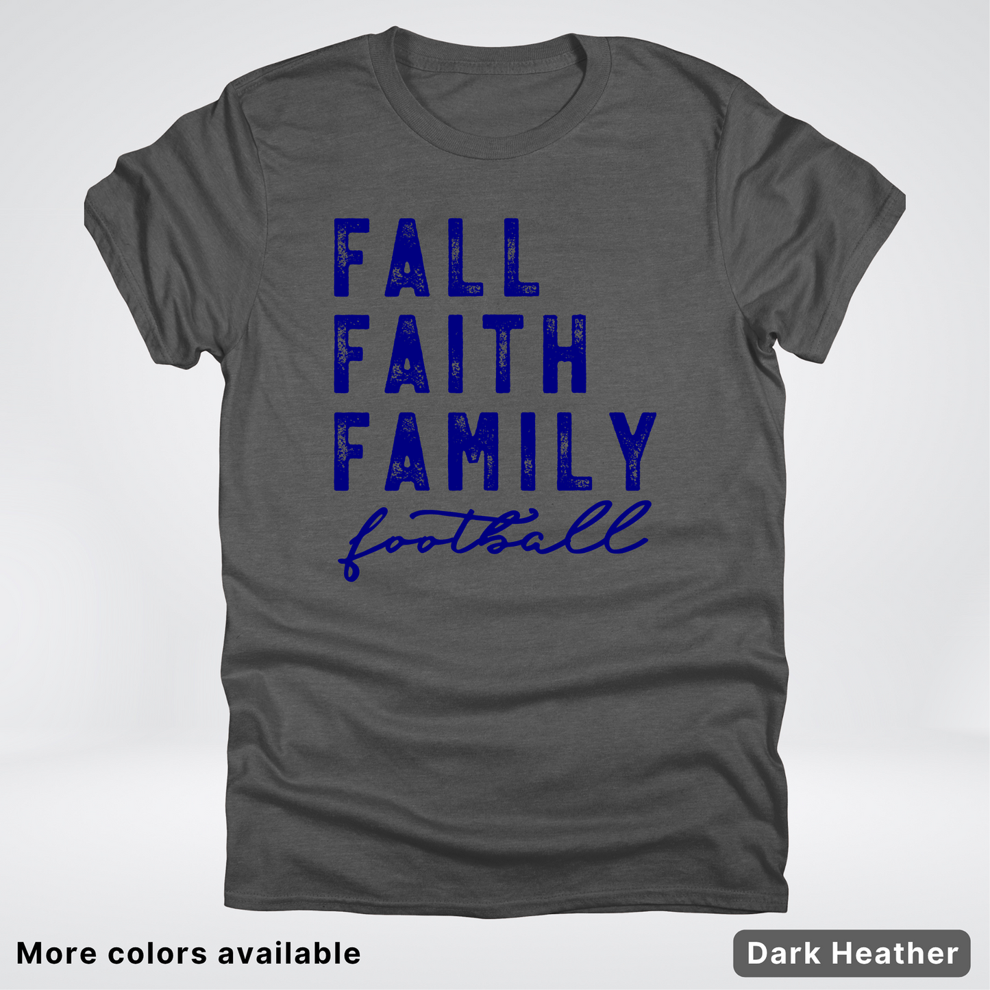 Fall Faith Family – Navy Design - Football - T-Shirt