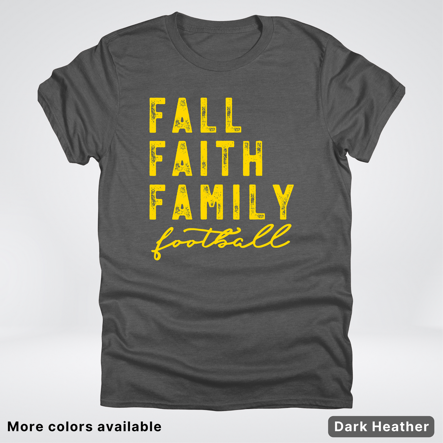 Fall Faith Family – Gold Design - Football - T-Shirt