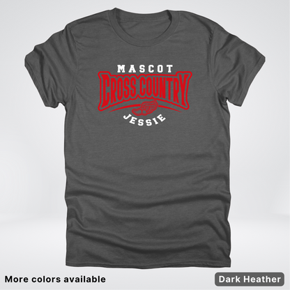 Custom Mascot & Name – Red Design – Cross Country 07 - T-Shirt