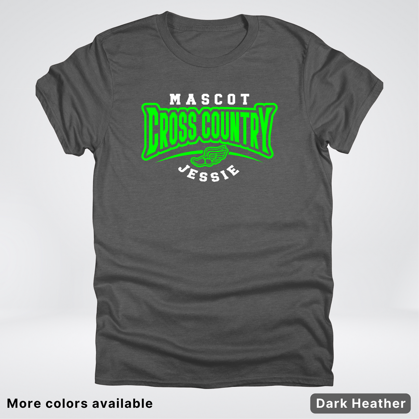 Custom Mascot & Name – Green Design – Cross Country 09 - T-Shirt