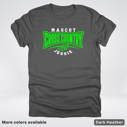 Custom Mascot & Name – Green Design – Cross Country 09 - T-Shirt