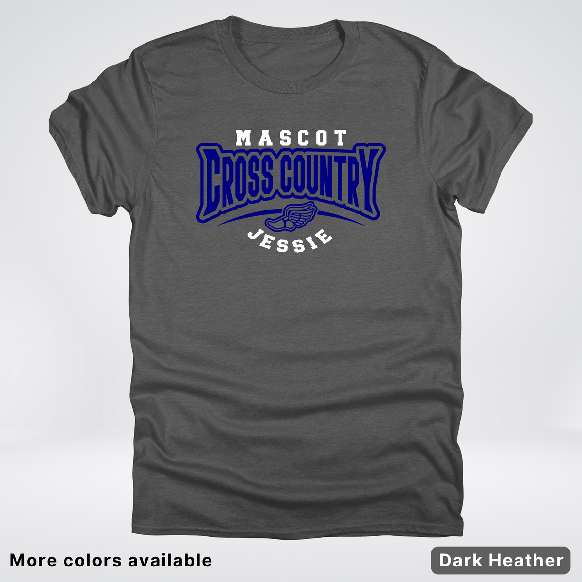 Custom Mascot & Name – Navy Design – Cross Country 10 - T-Shirt