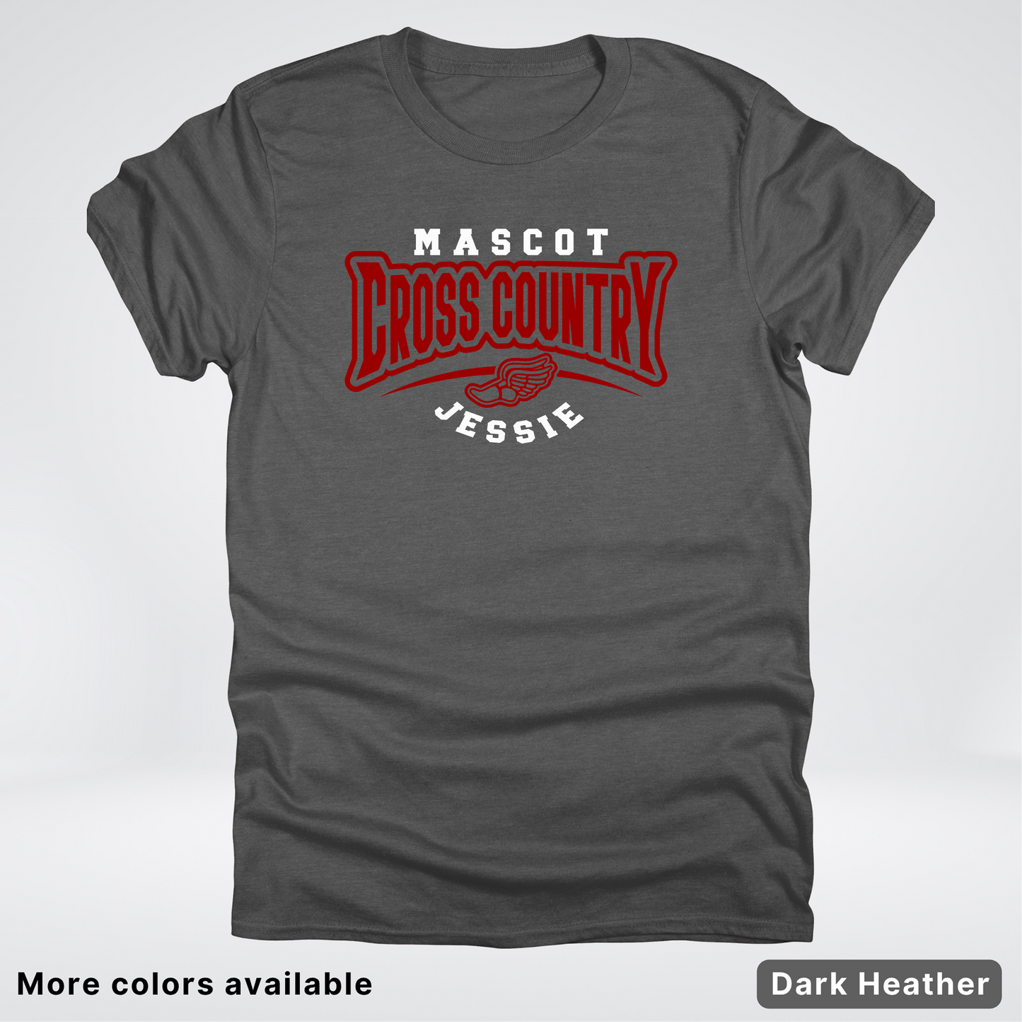 Custom Mascot & Name – Maroon Design– Cross Country 01 - T-Shirt