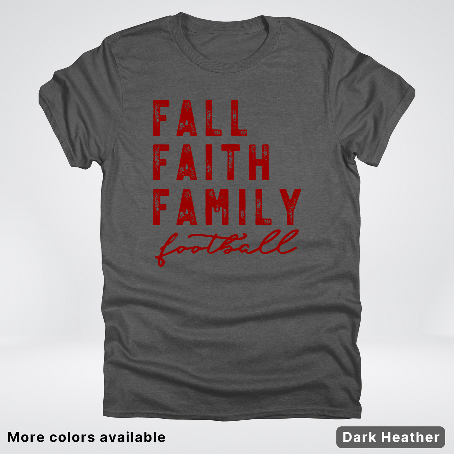 Fall Faith Family – Maroon Design - Football - T-Shirt