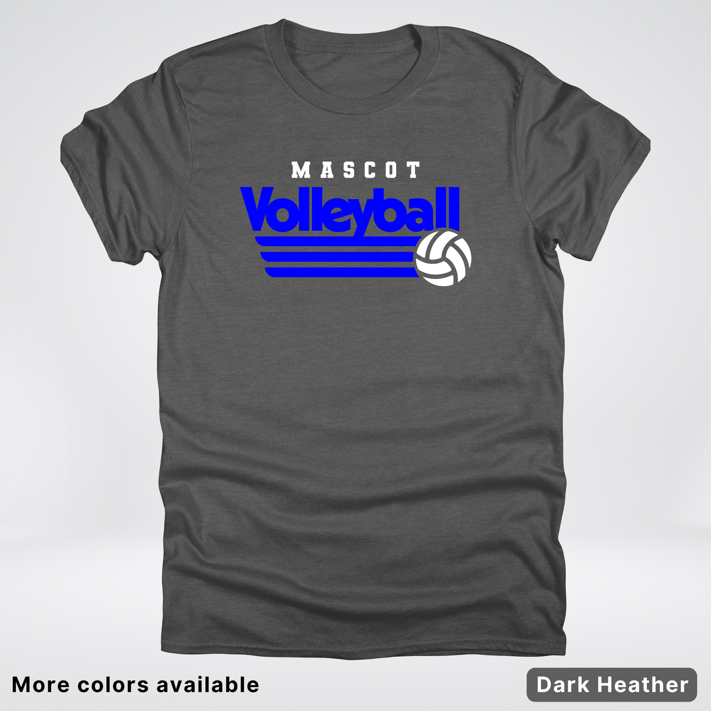 Custom Mascot - Blue - Volleyball Design 51 - T-Shirt