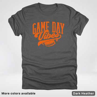 Game Day Vibes – Orange Design - Football  - T-Shirt