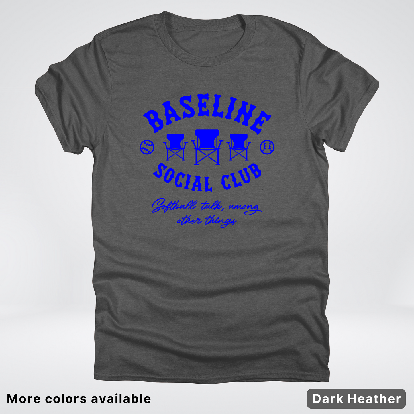 Baseline Social Club Softball – Blue Design - T-Shirt