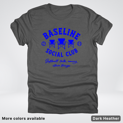 Baseline Social Club Softball – Blue Design - T-Shirt
