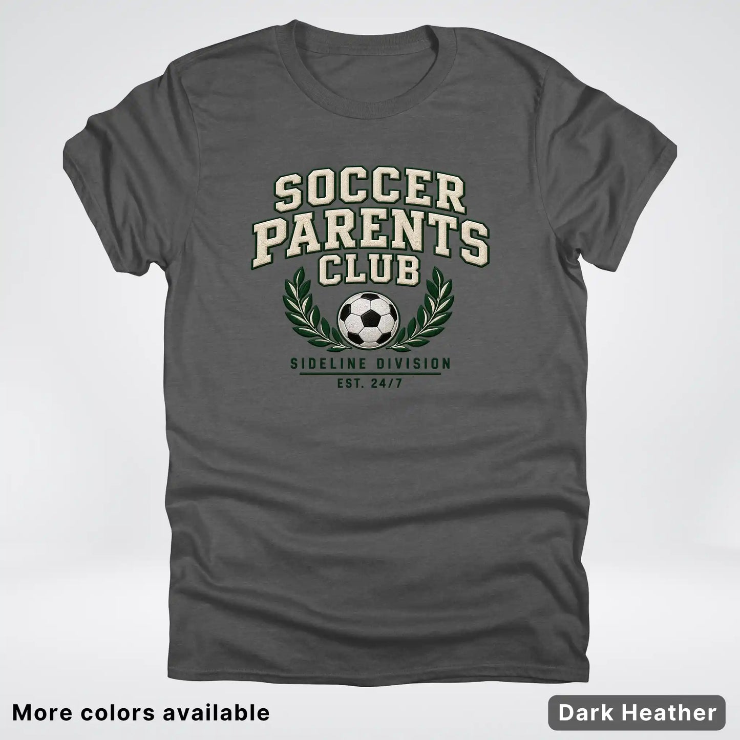 Soccer Parents Club Faux Embroidery Sideline T-Shirt