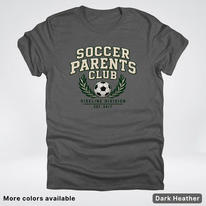 Soccer Parents Club Faux Embroidery Sideline T-Shirt