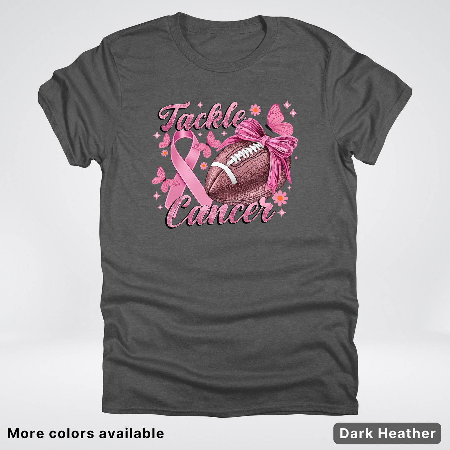Tackle Cancer Coquette 02 Football T-Shirt