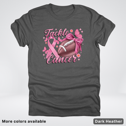 Tackle Cancer Coquette 02 Football T-Shirt
