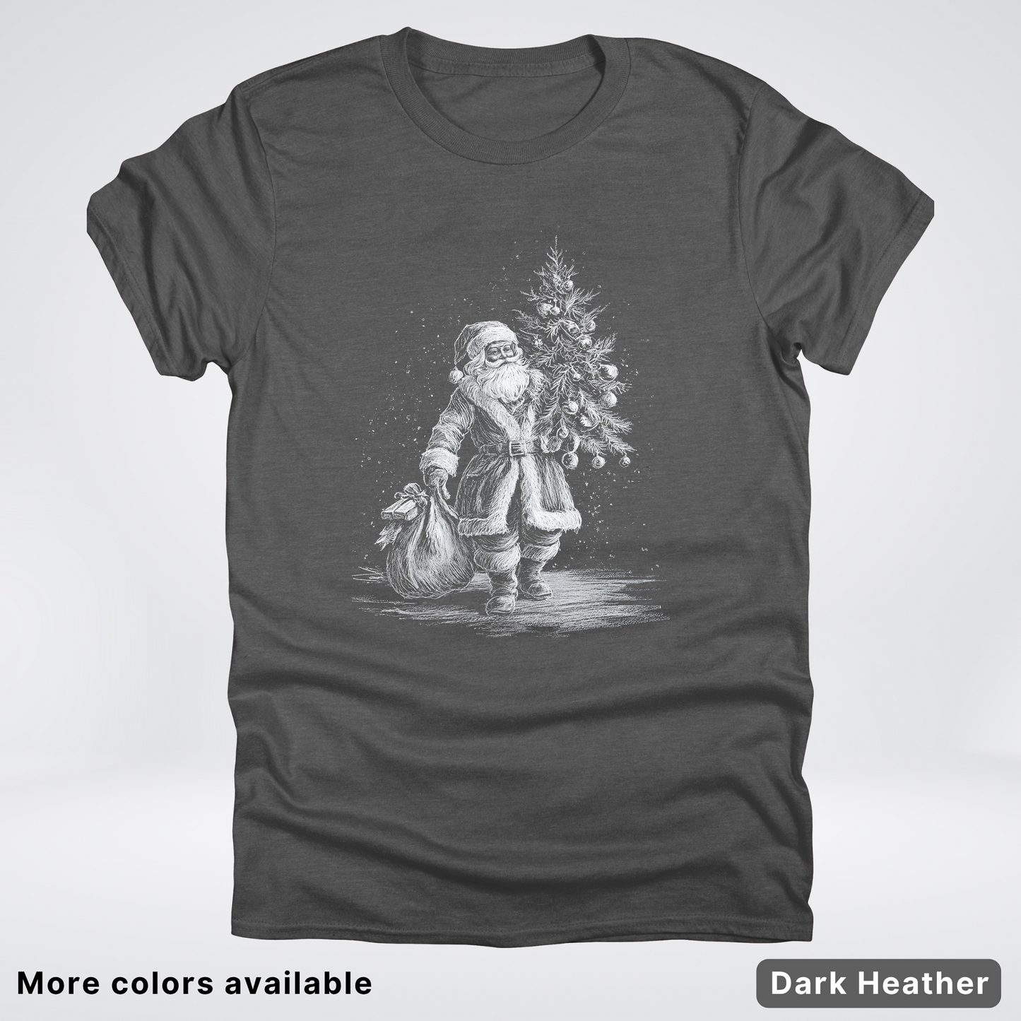 Vintage Santa with Christmas Tree - T-Shirt