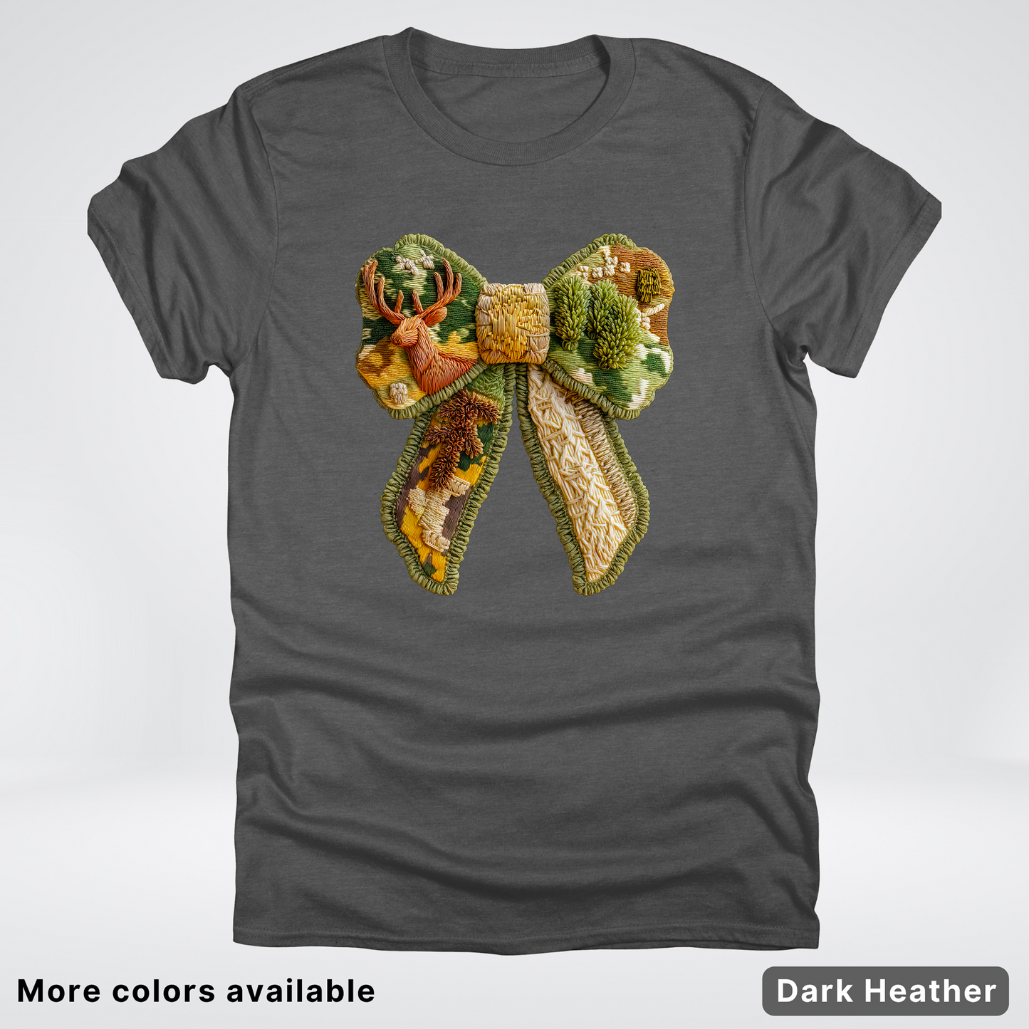 Forest Berry Bow Hook Yard Faux Look - T-Shirt